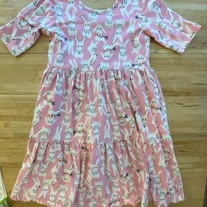 Hanna Andersson Pink Bunny Print Dress